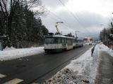 25.02.2009 - Liberec: dvojice vozů č. 37 (T3P-LF) + 78 (T3P Var CB3) přijíždí k zastávce Dolní Hanychov od Horního Hanychova © PhDr. Zbyněk Zlinský