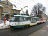 25.02.2009 - Liberec: dvojice vozů č. 47 (T3P-LF) + 24 (T3P Var CB3) na lince 3 v zastávce Dolní Hanychov © PhDr. Zbyněk Zlinský