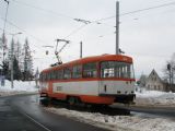 25.02.2009 - Liberec: dvojice vozů č. 47 (T3P-LF) + 24 (T3P Var CB3) vyjíždí ze smyčky konečné linky 3 Horní Hanychov © PhDr. Zbyněk Zlinský