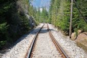 Železničná trať pred Jarabským tunelom II. Apríl 2009 © Ivan Wlachovský