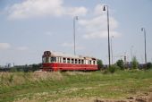 9.5.2009 - vlečka Štěrkovny a pískovny: M 286.1032 a v pozadí areál © Radek Hořínek