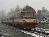 04.11.2009 - Jihlava: odstavená souprava 954.003-0 + 21-20 304-2 (ex 054.236-5) + 854.201-1 © PhDr. Zbyněk Zlinský