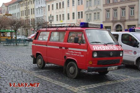 05.12.2009 - Zittau: hasičská auta na náměstí © Václav Vyskočil