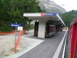 Nové nástupiště zastávky Morteratsch na Berninabahn. 5.7.2009 © Tomáš Kraus