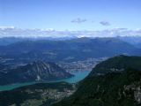 Pohled ze svahu Monte Generoso na jezero Lago di Lugano. 8.7.2009 © Aleš Svoboda