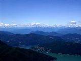 Z Monte Generoso je vidět nejen Lago di Lugano, ale i hřeben Alp v okolí Matterhornu v pozadí. 8.7.2009 © Aleš Svoboda
