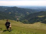 Rasťa na pastvinách na úbočích Monte Generoso vysoko nad vesnicí Muggio. 8.7.2009 © Rastislav Štangl