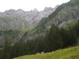 Skalnaté štíty pohoří Pilatus nad Luzernem. 12.7.2009 © Jan Přikryl