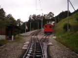 Křižování ve stanici Freibergen s historickou soupravou Rigibahnen. 12.7.2009 © Jan Přikryl