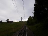 Úsek tratě Vitznau- Rigi mezi horskými loukami nad stanicí Rigi-Kaltbad. 12.7.2009 © Jan Přikryl