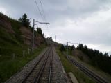 Fiktivní dvoukolejka pod vrcholovou stanicí Rigi Kulm. 12.7.2009 © Jan Přikryl