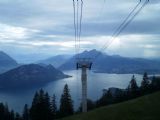 Celkový pohled na Vierwaldstädtersee z lanovky z Weggis na Rigi. 12.7.2009 © Jan Přikryl