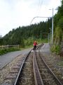 Trať Vitznau- Rigi pod odbočnou stanicí Rgi-Staffel. 12.7.2009 © Jan Přikryl