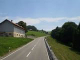 Zemědělská krajina nad St. Gallenem z patrového autobusu. 14.7.2009 © Jan Přikryl