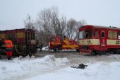 29.01.2010 - Kolín: odstraňování následků nehody na přejezdu © Josef Gargula