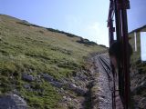 7.9.2009 Schafbergbahn - těsně před vrcholovou stanicí © Aleš Svoboda