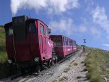 7.9.2009 Schafbergbahn mezi stanicemi Schafbergalp a vrchlovou stanicí Schafbergspitz © Aleš Svoboda