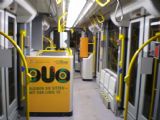 Interiér duální tramvaje Combino v Nordhausenu, v popředí prostor pro naftový motor. 27.2.2010 © Jan Přikryl