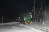 16.02.2010 - Pracovní vlak s lokomotivou C50-408 vyjíždí z dřevařských závodů - Lenti © Jan Guzik