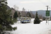 17.02.2010 - Elektrický vůz 411.901-2 na zastávce Trenčianske Teplice sídl. © Jan Guzik