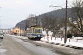 17.02.2010 - Elektrický vůz 411.901-2 v úseku Trenčianska Teplá obec - Trenčianska Teplá © Jan Guzik