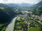 31.07.2010 – Hohenwerfen: pohľad z hradu na Werfen v údolí rieky Salzach © Ivan Schuller