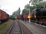 28.08.2010 - Chabówka, Skansen: VLAKY.NETová vlaková četa s Igim v závěsu míří k soupravě vlaku směr Dobra k. Limanowej s SM42-407 na postrku © PhDr. Zbyněk Zlinský