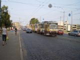 Riga: souprava tramvají typu T6B5 přijíždí kolem 3. tramvajového depa do zastávky Brivibas iela. 16.8.2010 © Jan  Přikryl