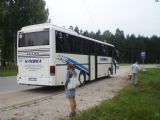 Autobus společnosti Nordeka během pauzy na zastávce Smiltenes pagrieziens. 17.8.2010 © Jan Přikryl