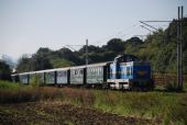 18.09.2010 - úsek Olomouc-Nemilany - Kožušany: T466.0007 na postrku parního vlaku © Radek Hořínek