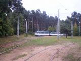 Riga: souprava tramvají typu T3SU projíždí smyčkou Meža parks. 18.8.2010 Jan Přikryl