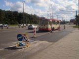 Vilnius: trolejbus typu 14 Tr ev. číslo 2559 (r.v. 1989) opouští zastávku rygos gatve směrem do sídliště Karoliniškés. 20.8.2010 © Jan Přikryl