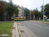 Kaunas: trolejbus typu 14 Tr v novém korporátním nátěru míří po Kęstučio gatve do historického centra. 21.8.2010 © Jan Přikryl