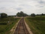 Železniční přejezd na trati z Mockavy do Polska, 8 km před polskou hranicí v km 78. 21.8.2010 © Jan Přikryl