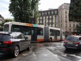 28.7.2010 - Ženeva: Aj autobusová doprava sa môže pochváliť modernými vozidlami © Martin Kóňa