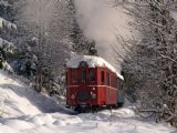 Parný vláčik odchádza zo Šánskeho smerom do Čierneho Balogu, 4. 12. 2010, © Radovan Plevko