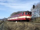 23.02.2008 - odbočka Chromeč: 831.110-2 + 020 jako Os 3608 Jeseník - Šumperk © PhDr. Zbyněk Zlinský