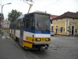 Rekonstruovaná tramvaj typu KT4D č. 204 ex Potsdam přijíždí k szegedské železniční stanici. 4.7.2010 © Peter Žídek