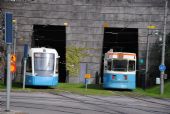 24.08.2010 – Göteborg: vjezd do tramvajového tunelu - vozy M31 a M32 © Lukáš Uhlíř