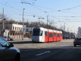 02.03.2011 - Praha-Vinohrady: ''porsche'' č. 9132 projíždí po Vinohradské třídě kolem Olšanských hřbitovů © Karel Furiš