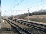 02.03.2011 - Poříčany: rovně vede trať na Kolín a Pardubice, my odbočujeme na Nymburk (foto z R 857) © PhDr. Zbyněk Zlinský