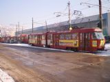 Sarajevo: tramvaj typu K2YOU v originálním stavu vyjíždí z vozovny na Alipašině Polji. 8.3.2011 © Jan Přikryl