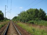 12.07.2011 - Hradec Králové, trať 031: souběžně vedoucí trať a spojka s vjezdovými návěstidly opatovického nádraží v pozadí © PhDr. Zbyněk Zlinský