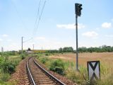 12.07.2011 - Hradec Králové, spojka: ohlédnutí na předvěst vjezdového návěstidla © PhDr. Zbyněk Zlinský