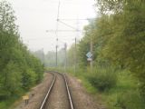 Karlsruhe: Přechod mezi železniční a tramvajovou tratí včetně změny napětí v troleji západně od čtvrti Knielingen. 28.4.2011 © Jan Přikryl