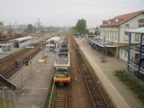 Wörth: Pohled na střechu novějšího provedení obousměrné ''tramvaje'' dopravce KVG na cestě z Karlsruhe do lázeňského centra. 28.4.2011 © Jan Přikryl