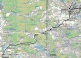 Mapa trati Racibórz - Rudy, převzato ze stránek http://www.gkw.pl/