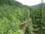 06.08.2011 - úsek Kořenov - Harrachov: pohled z viaduktu přes Jizeru (foto z Os 26205) © PhDr. Zbyněk Zlinský