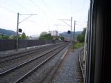 Od stanice Liestal odjíždí vlak IR směrem do Oltenu. 29.4.2011 © Jan Přikryl