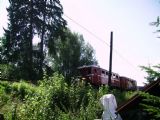 14.8.2011, Turzovka - Nostalgický vláčik sa piaty krát vracia do Turzovky a smeruje k priecestiu č. 4..., čas 11:29 © Štefánia Pajerová